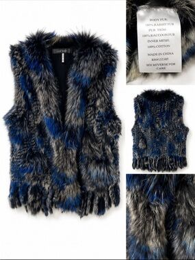 Love Token Genuine Rabbit Fur Vest – Size M